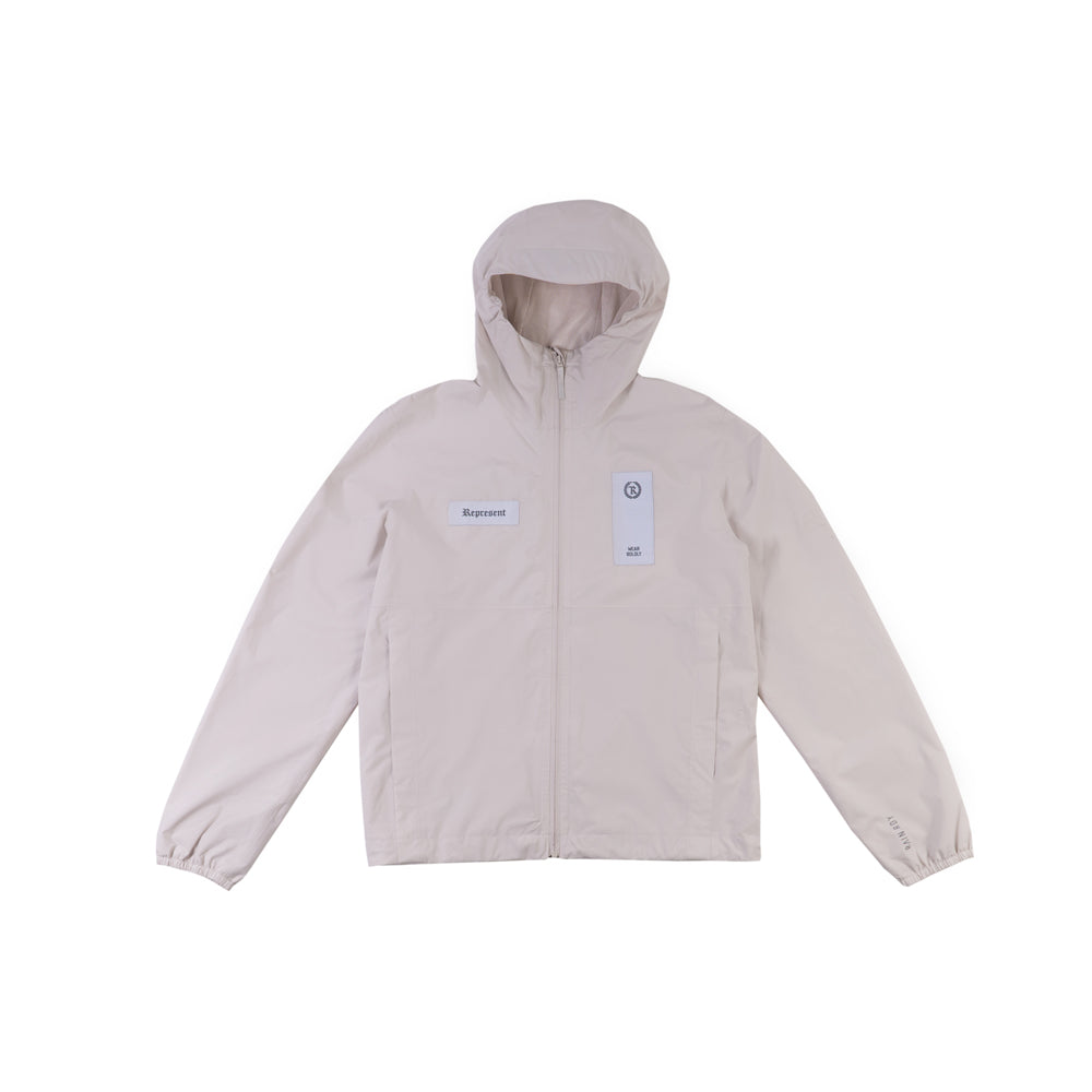 Wear Boldly Waterproof Zip Hood Jacket Off White 2XL