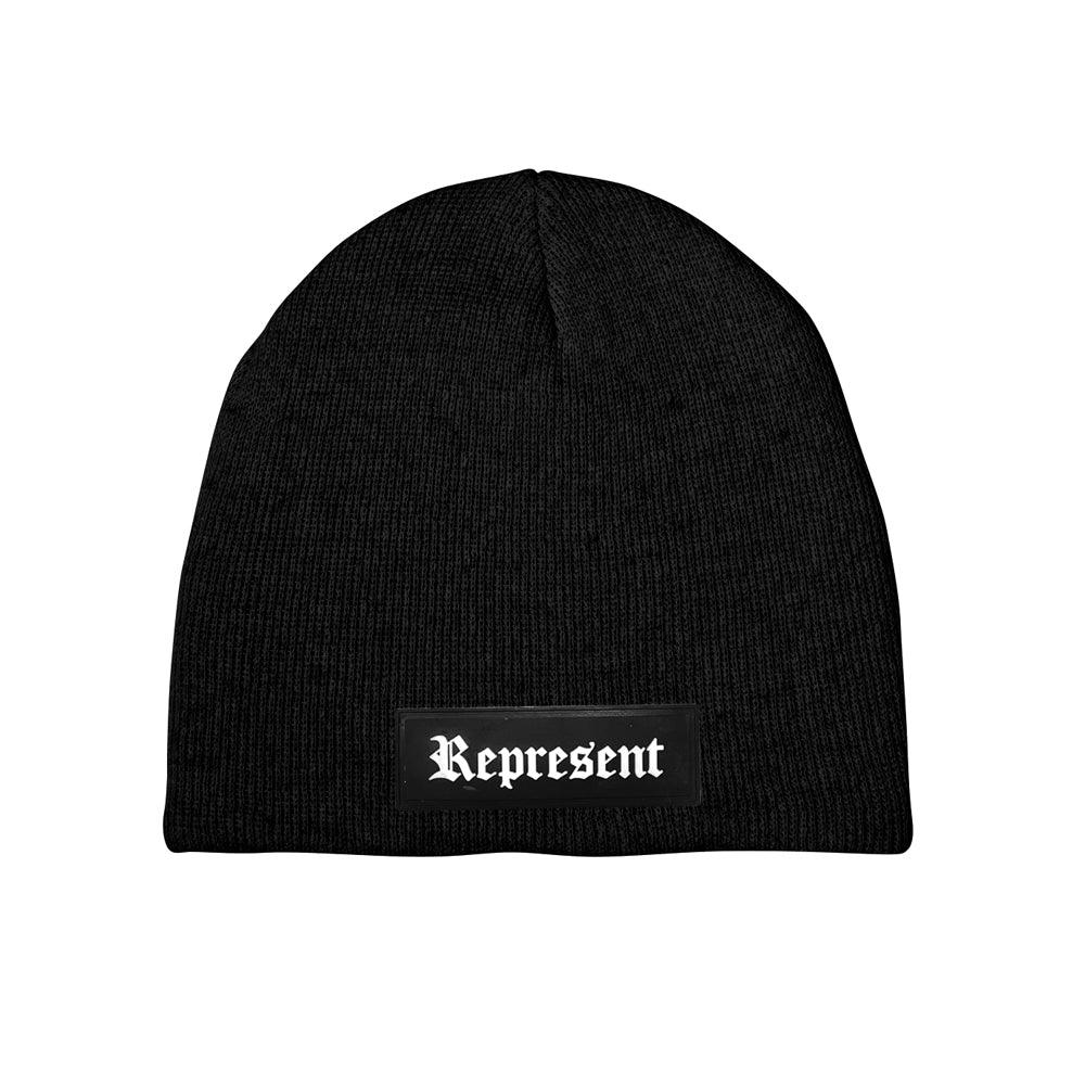 The Minimal PVC Silicone Patch Short Beanie [BLACK] CLASSIX COLLECTION