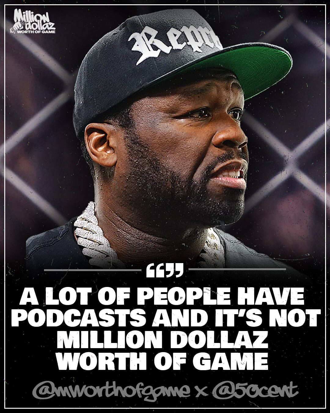 50 Cent wears XLARGE Represent Hat