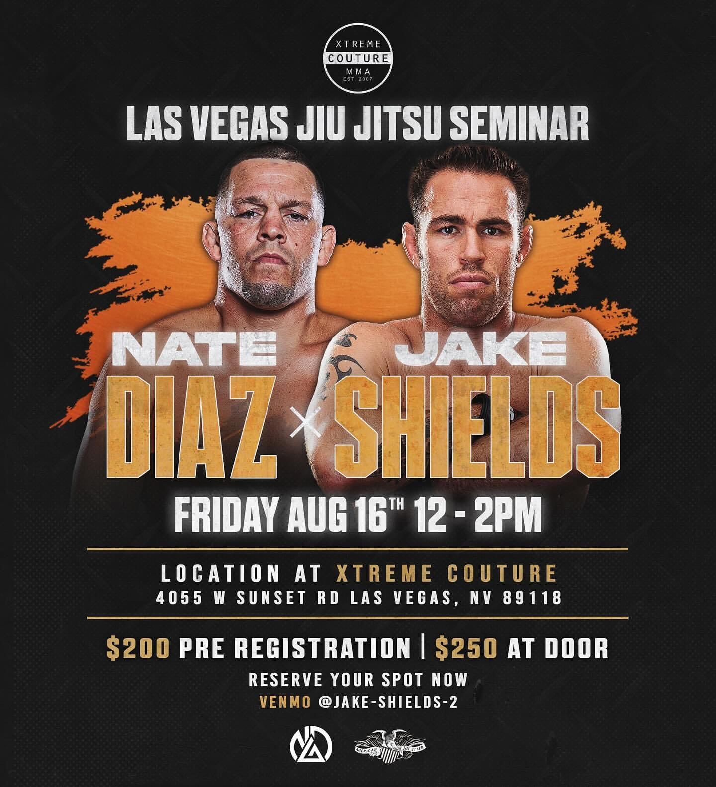 Nate Diaz & Jake Shields Jiu-Jitsu Seminar at Xtreme Couture: A Must-Attend Event for Martial Arts Enthusiasts